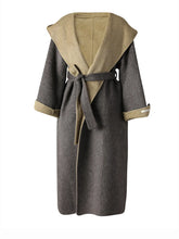 HEYFANCYSTYLE Women's Premium Wool-Blend Hooded Duster Coat